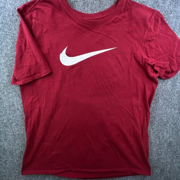 NIKE T Shirt Mens Athletic Cut Large Red Short Sleeve Crew Neck Pullover Sports - Picture 1 of 7